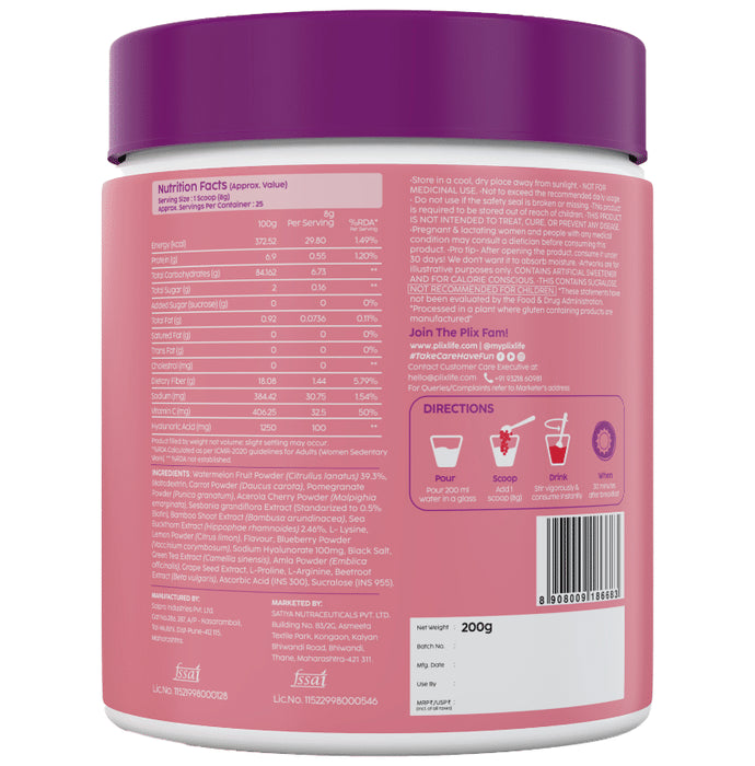 Plix Olena Collagen Builder | Powder with Hyaluronic Acid & Vitamin C for Healthy Skin (Each 200gm) Flavour Watermelon