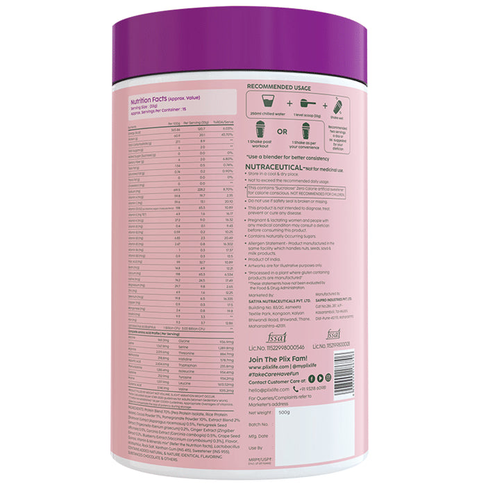 Plix Olena Womens Protein & Superfoods (500gm Each) Chocolate