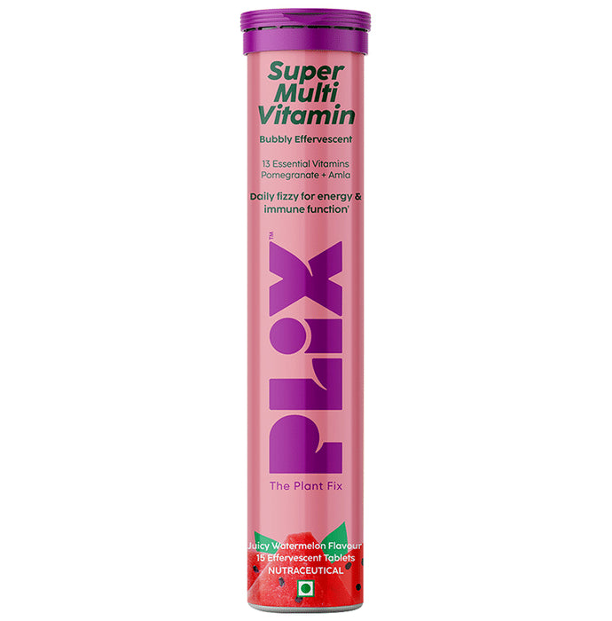 Plix Super Multi Vitamin Bubbly Effervescent Tablet Juicy Watermelon - Classic Derma