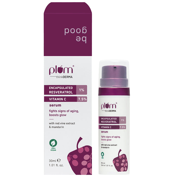 Plum 1% Encapsulated Resveratrol and 7.5% Vitamin C Serum - Classic Derma