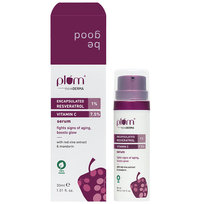 Plum 1% Encapsulated Resveratrol and 7.5% Vitamin C Serum - Classic Derma