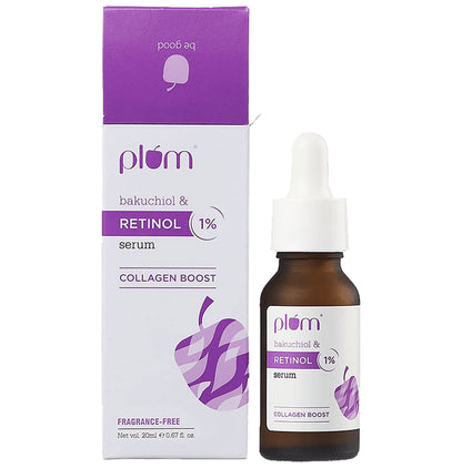 Plum Bakuchiol & Retinol 1% Mandarin & Vitamin C 15% Face Serum | Fragrance-Free | Glow Boost Face Care Product - Classic Derma
