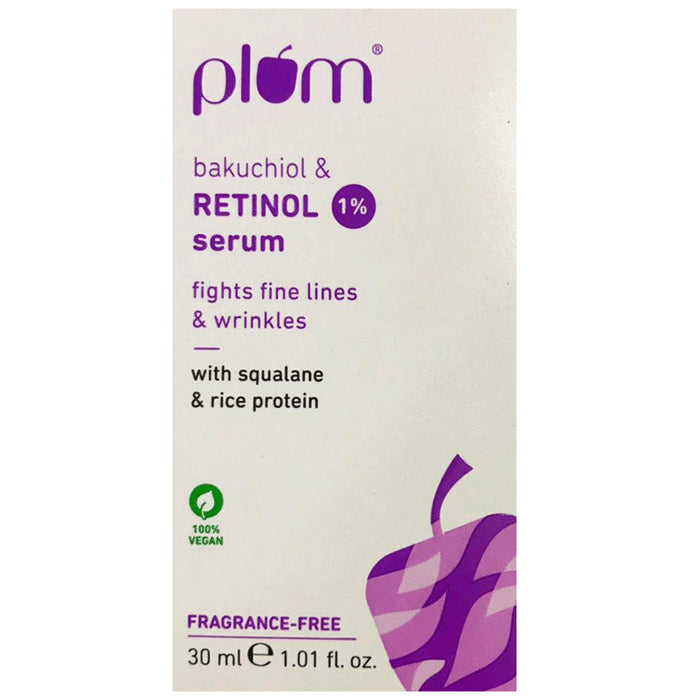 Plum Bakuchiol & Retinol 1% Mandarin & Vitamin C 15% Face Serum | Fragrance-Free | Glow Boost Face Care Product - Classic Derma