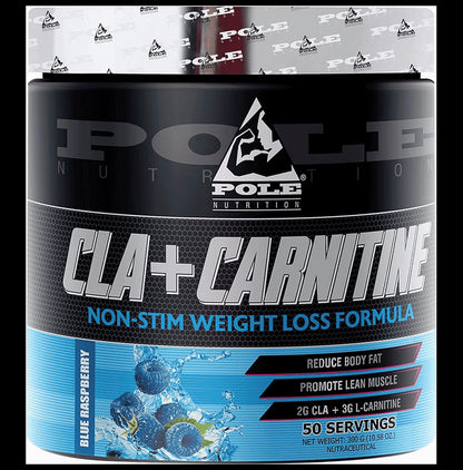Pole Nutrition CLA + Carnitine Powder Blue Raspberry - Classic Derma