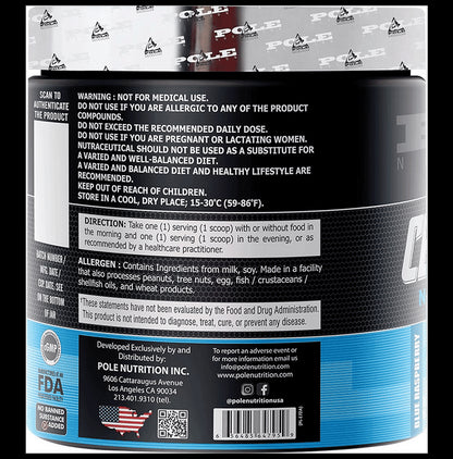 Pole Nutrition CLA + Carnitine Powder Blue Raspberry