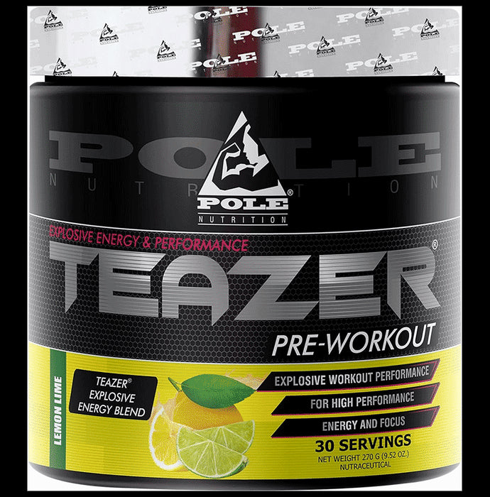 Pole Nutrition Teazer Pre Workout Powder Lemon Lime - Classic Derma
