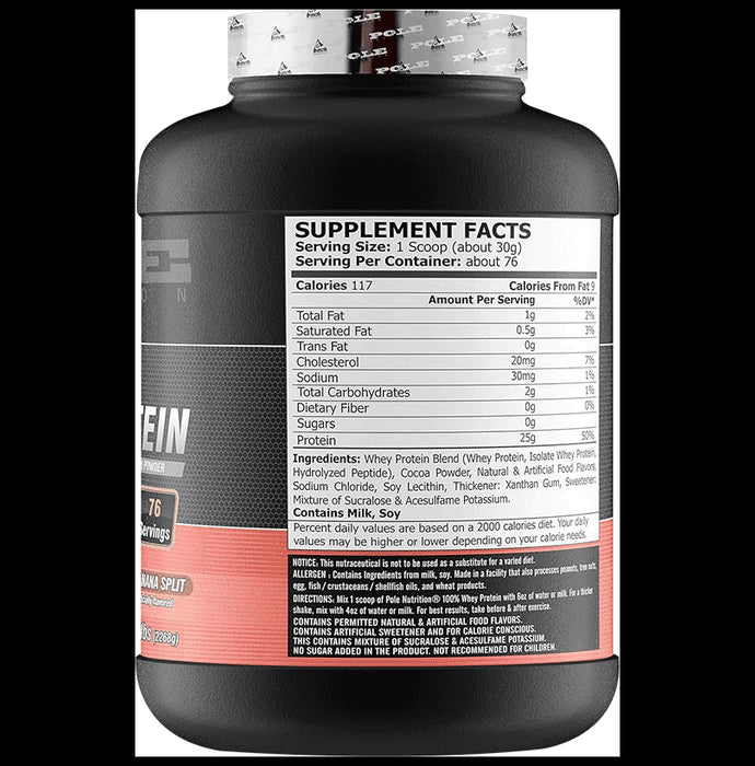 Pole Nutrition Whey Protein Powder American Banana Split