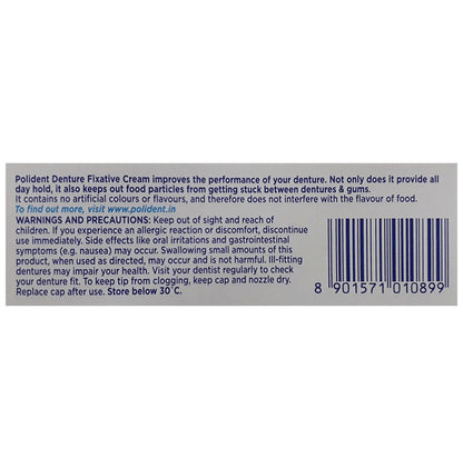 Polident Denture Fixative Cream