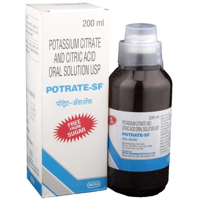 Potrate SF Potassium Citrate And Citric Acid Oral Solution | Sugar-Free - Classic Derma