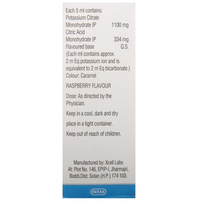 Potrate SF Potassium Citrate And Citric Acid Oral Solution | Sugar Free