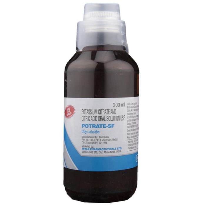 Potrate SF Potassium Citrate And Citric Acid Oral Solution | Sugar Free