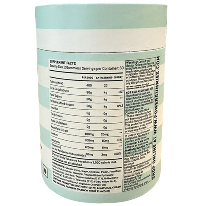 Power Gummies for Blessful Sleep | With Melatonin, Vitamin B6 & Passiflora Extract