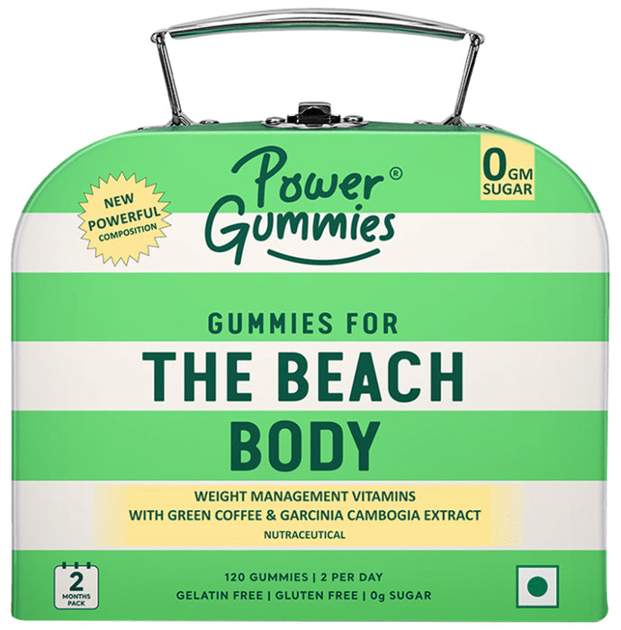 Power Gummies The Beach Body Gummies with Green Coffee & Garcinia Cambogia for Weight Management (60 Each) - Classic Derma
