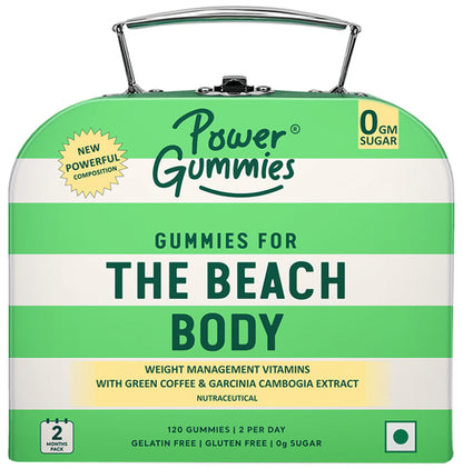 Power Gummies The Beach Body Gummies with Green Coffee & Garcinia Cambogia for Weight Management (60 Each) - Classic Derma