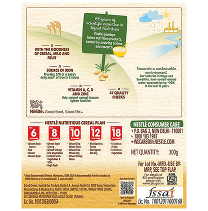 Nestle Cerelac Baby (10 months+) Cereal with Milk, Iron, Vitamins & Minerals | Wheat Honey Dates