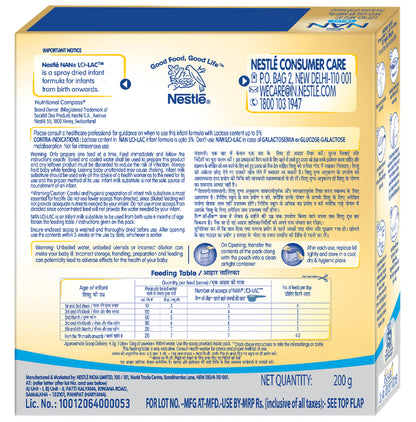 Nestle NAN LO-LAC Infant Formula Powder (Bag in Box Pack Powder