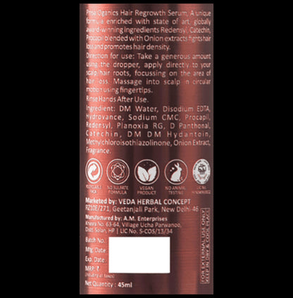 Prisa Organics Hair Regrowth Serum