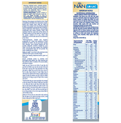 Nestle NAN LO-LAC Infant Formula Powder (Bag in Box Pack Powder