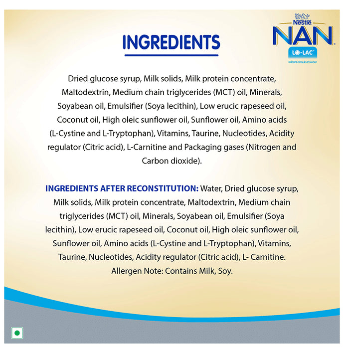 Nestle NAN LO-LAC Infant Formula Powder (Bag in Box Pack Powder