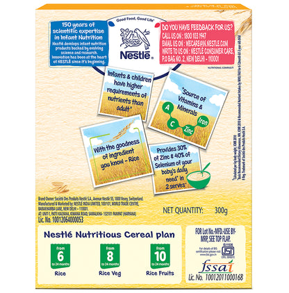 Nestle Nestum Baby Cereal From 6 to 24 Months Rice