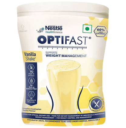 Nestle Optifast with Protein, Fibre, Vitamins & Minerals for Weight Management | Flavour Vanilla - Classic Derma