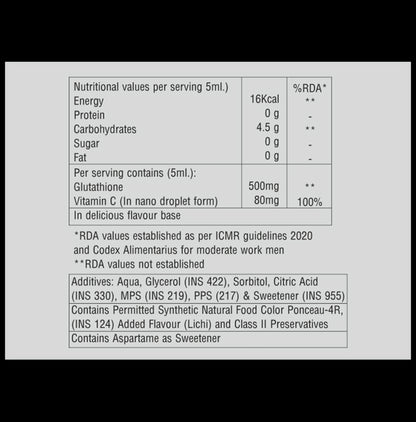 Glutathione Nano Technology Shot Sugar Free