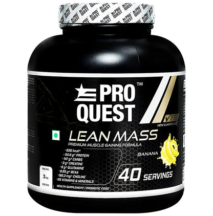 Pro Quest Lean Mass Powder Banana - Classic Derma