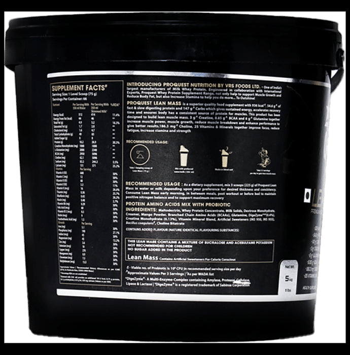 Pro Quest Lean Mass Powder Banana