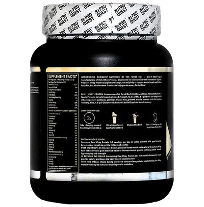 Pro Quest Raw Whey Protein Powder Unflavored