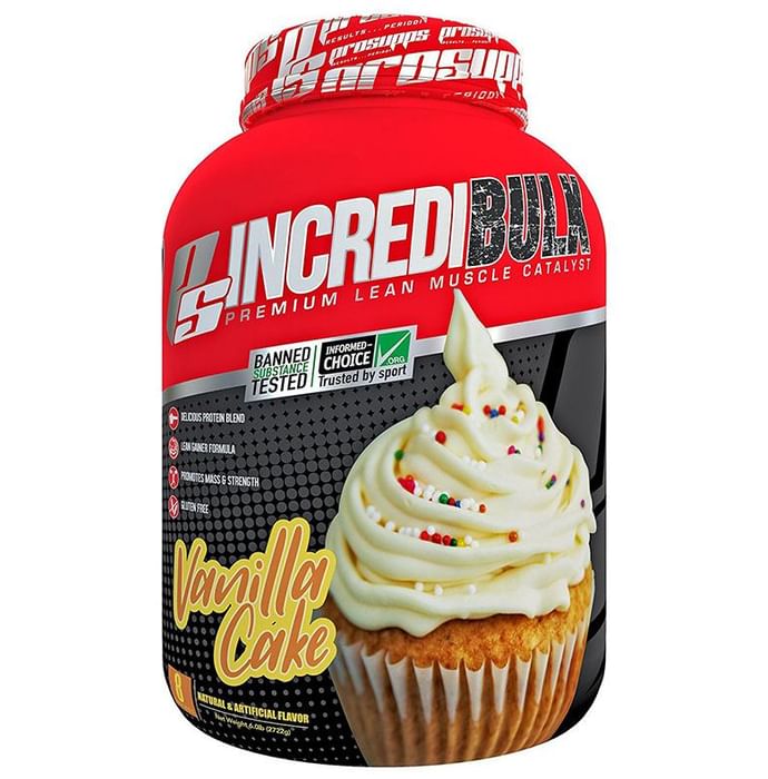 Pro Supps Incredibulk Weight Gainer Formula Vanilla Cake - Classic Derma