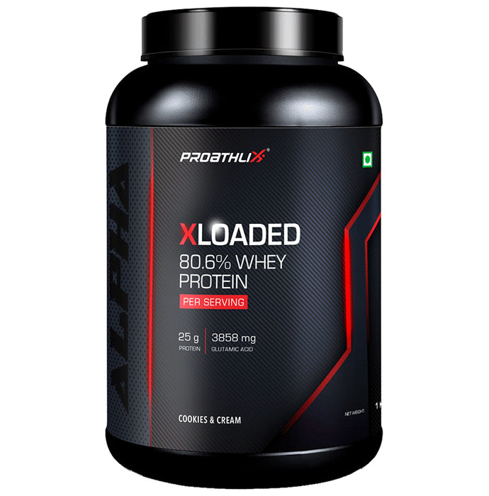 Proathlix Xloaded 80.6% Whey Protein Powder Cookie and Cream - Classic Derma