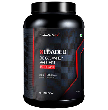 Proathlix Xloaded 80.6% Whey Protein Powder Cookie and Cream - Classic Derma