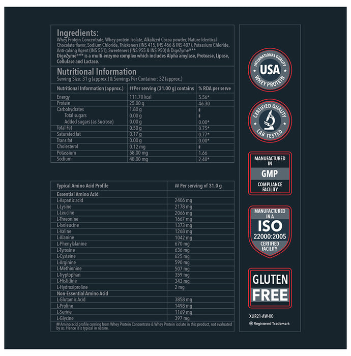 Proathlix Xloaded 80.6% Whey Protein Powder Irish Chocolate