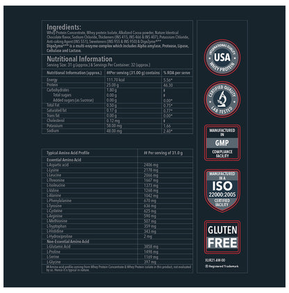 Proathlix Xloaded 80.6% Whey Protein Powder Irish Chocolate