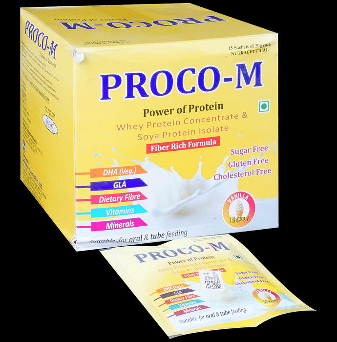 Proco -M Sugar Free Sachet Vanilla - Classic Derma