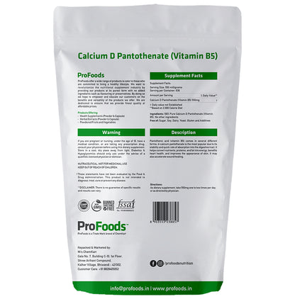 ProFoods Calcium-D-Pantothenate (Vitamin - B5)