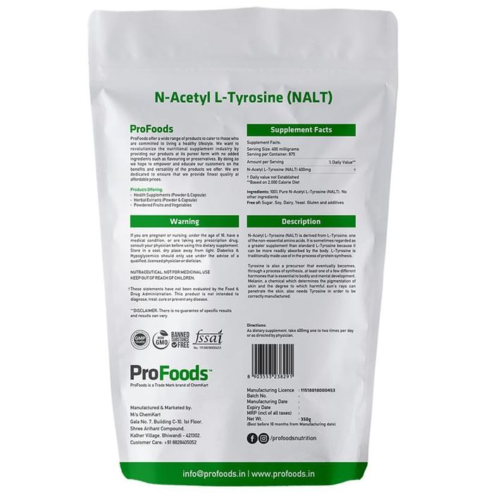 ProFoods N-Acetyl L-Tyrosine (NALT) Powder