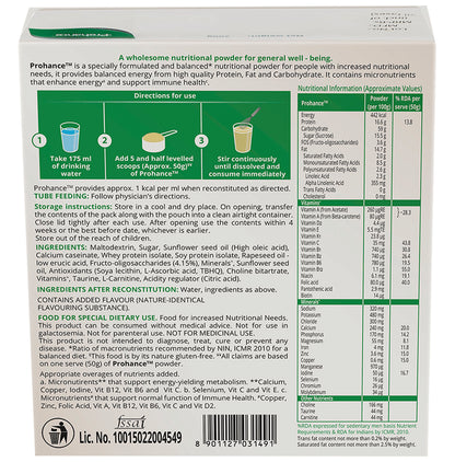 Prohance Complete Drink for Energy, Muscle Growth & Immunity | Flavour Powder Vanilla