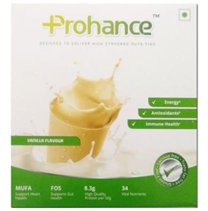 Prohance Complete Drink for Energy, Muscle Growth & Immunity | Flavour Powder Vanilla - Classic Derma