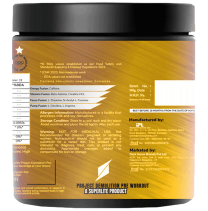 Project Demolition Xtreme Pre Workout Powder Devil's Candy