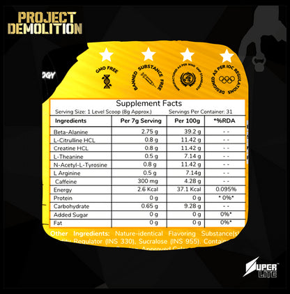 Project Demolition Xtreme Pre Workout Powder Devil's Candy
