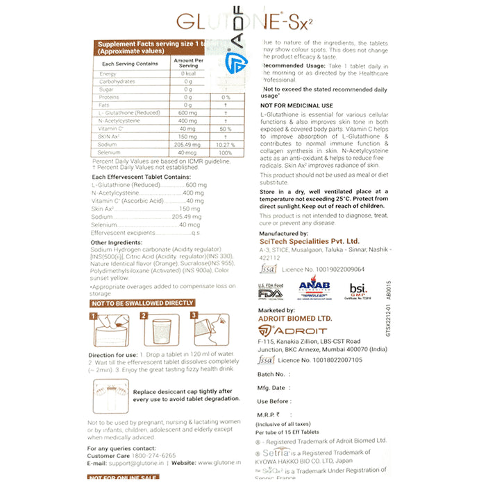 Glutone SX2 Effervescent Tablet