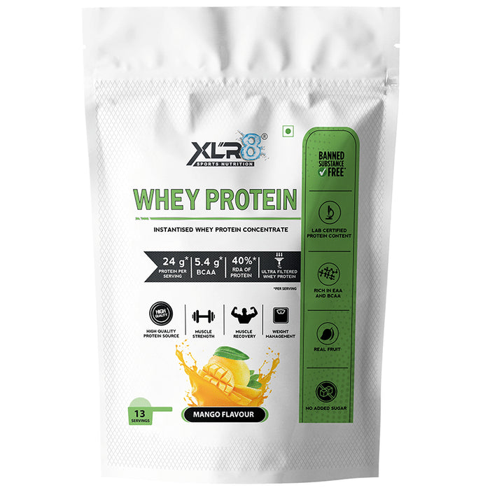 XLR8 Sports Nutrition Whey Protein Instantised Whey Protein Concentrate Mango - Classic Derma