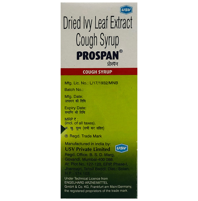 Prospan Dried Ivy Leaf Extract Cough Syrup | Sugar Free
