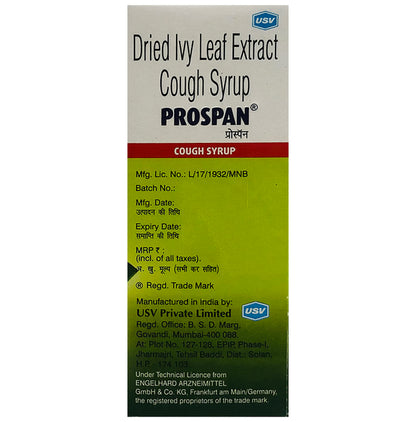 Prospan Dried Ivy Leaf Extract Cough Syrup | Sugar Free