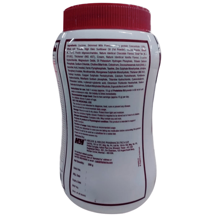 Proteinina Kid Supplement with Whey Protein, Multivitamins & DHA | Flavour Powder Chocolate