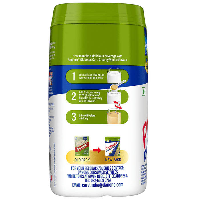 Protinex Diabetes Care Protein Powder with Vitamins | For Strength, Blood Sugar & Weight Management | Nutrition Formula Creamy Vanilla Powder