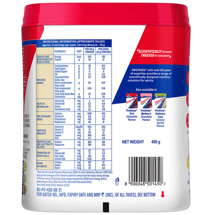 Protinex High Quality Protein | Nutritional Drink for Immunity & Strength | Zero Added Sugar Creamy Vanilla Powder