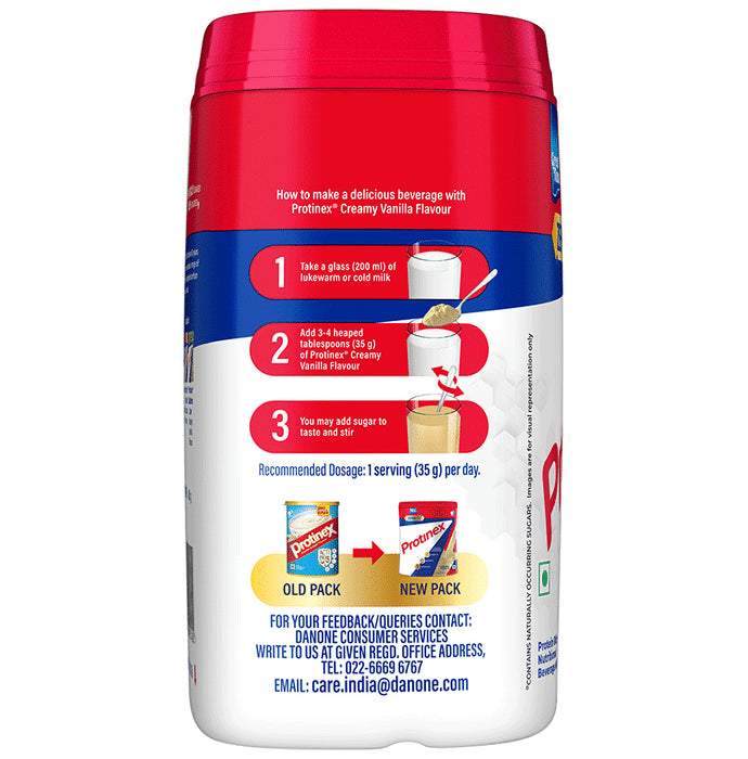 Protinex High Quality Protein | Nutritional Drink for Immunity & Strength | Zero Added Sugar Creamy Vanilla Powder