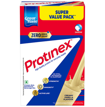 Protinex High Quality Protein | Nutritional Drink for Immunity & Strength | Zero Added Sugar Creamy Vanilla Powder - Classic Derma